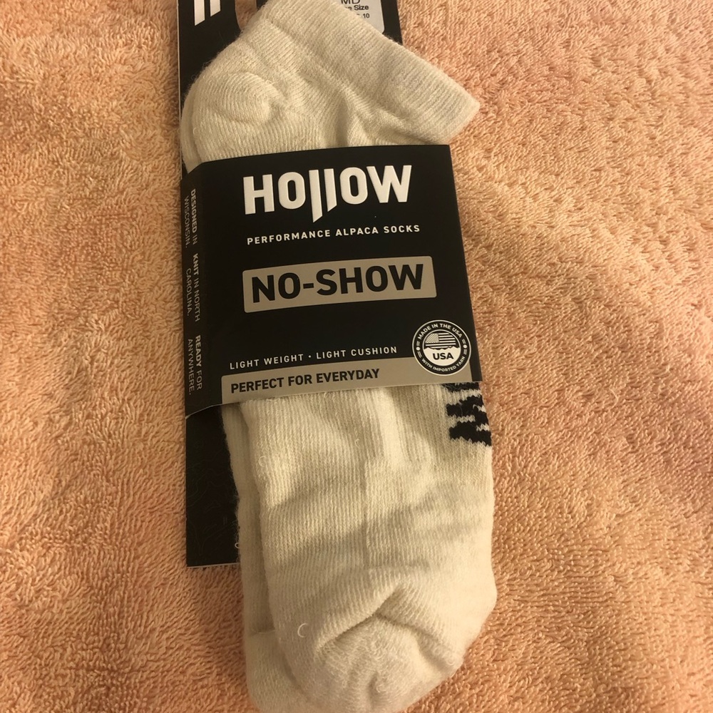 Hollow White No Show Socks Size M Women’s 7-10 Men’s 8-10 NIP